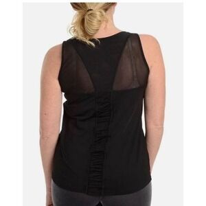 New Spanx Womens Size Small Streamlined‎ Tank Mesh Black Nylon Blend VNeck